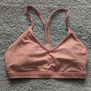 NOBULL Matte V-Neck Sports Bra Rose Dust Sz.M